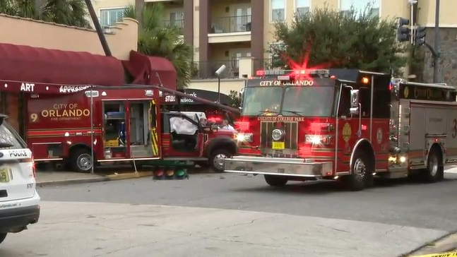 An Orlando, FL, Fire Department rescue unit collided with another vehicle early Friday, leaving one person dead and injuring two others.