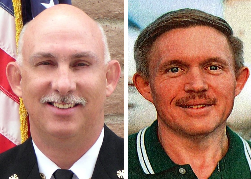 Air Tactical Group Supervisor Jeff Piechura (left) and pilot Matthew Miller.