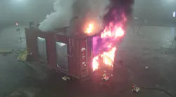 UL’s Fire Safety Research Institute conducted three experiments on an intermodal container that was configured to represent an outdoor modular walk-in energy storage system, such as the one where an explosion occurred in April 2019. The experiments were designed to demonstrate the fundamental fire and explosion hazards that develop when cascading thermal runaway occurs inside of such a structure.
