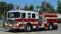 The Prince George’s County, MD, Fire/EMS Department has developed a standard engine company design, as shown on this 2021 Pierce Enforcer rig, which features a short wheelbase (with an overall length of 29 feet, 4 inches), an aluminum body, a low rear hosebed and lowered ground ladders on the right side of the body. The Prince George’s County, MD, Fire/EMS Department has developed a standard engine company design, as shown on this 2021 Pierce Enforcer rig, which features a short wheelbase (with an overall length of 29 feet, 4 inches), an aluminum body, a low rear hosebed and lowered ground ladders on the right side of the body.