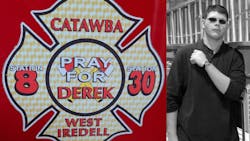 Catawaba, NC, volunteer firefighter Derek Poole. Catawaba, NC, volunteer firefighter Derek Poole.