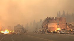 The Dixie Fire tore through Greenville, CA, on Wednesday, gutting buildings along the town&apos;s historic main street.