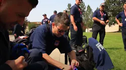 FDNY firefighters receive wildfire training in Missoula, MT, on Thursday as they prepare to battle a complex of fires around White Sulphur Springs.