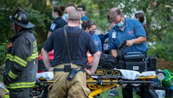 Mechanicsburg, PA, firefighters revived a man in cardiac arrest during a two-alarm duplex fire Tuesday. Mechanicsburg, PA, firefighters revived a man in cardiac arrest during a two-alarm duplex fire Tuesday.