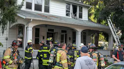 Mechanicsburg, PA, firefighters rescued two people from a two-alarm duplex fire Tuesday.