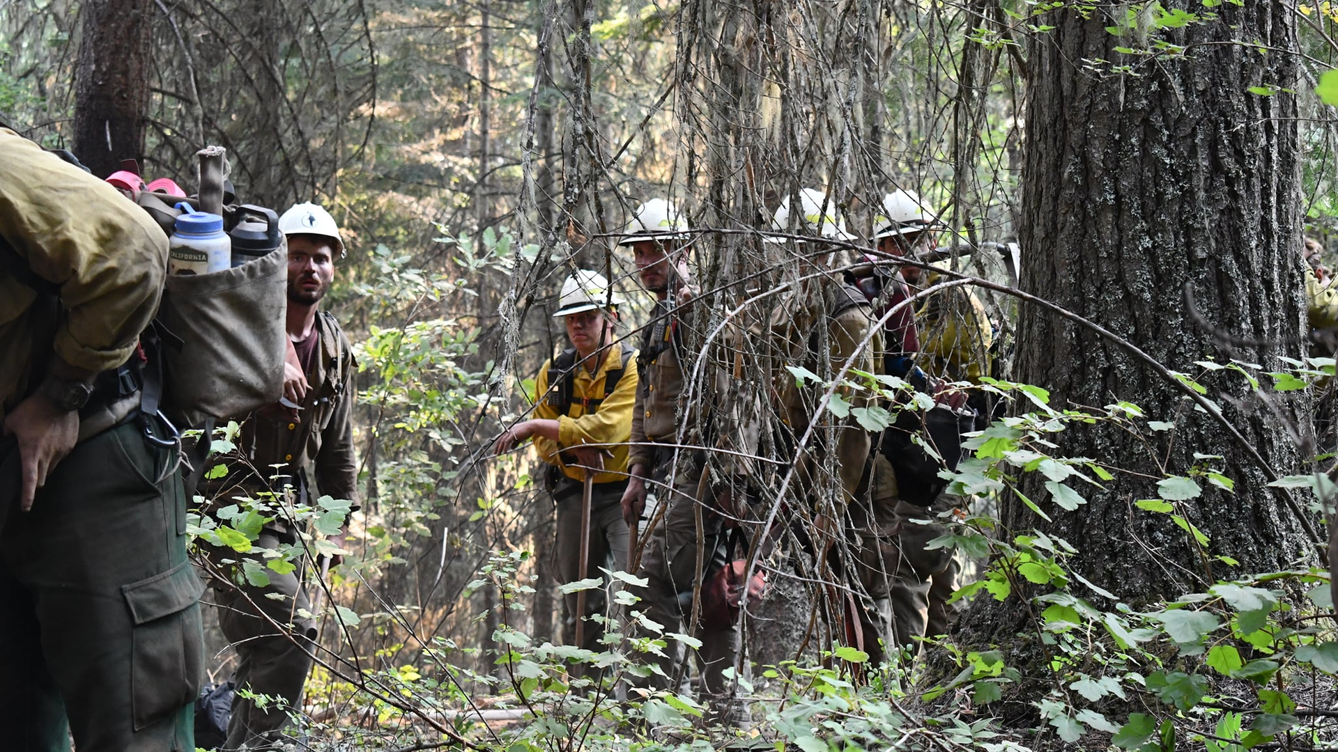 Firefighting crews work to contain multiple fires in the Nez Perce-Clearwater National Forest in Idaho.