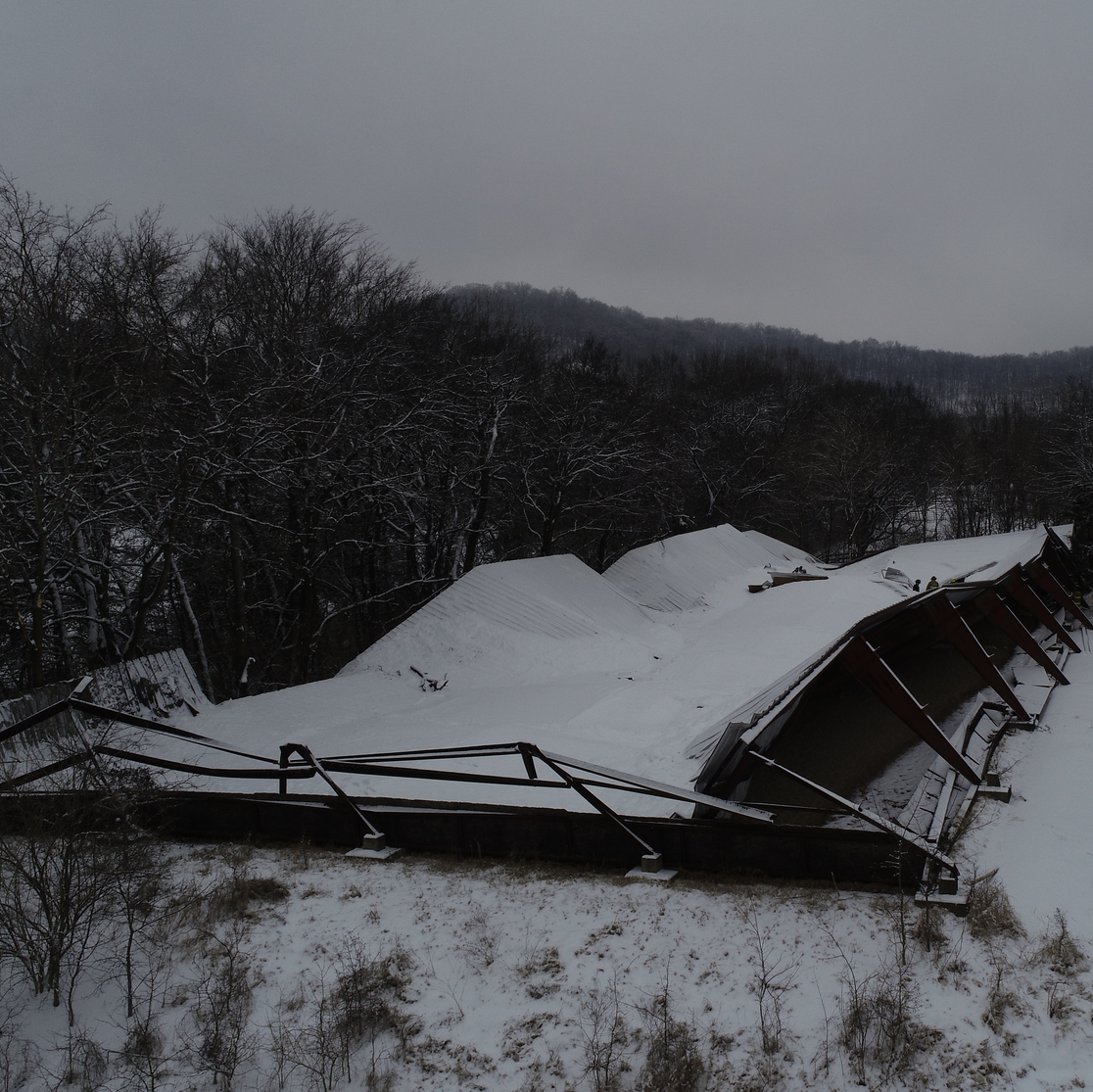 When a large metal barn collapsed, the FFD deployed its drone to monitor structural defects of the structure while firefighters worked inside.