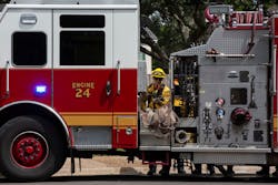 Firefighters practice tactics to manage and steer away fire as they participate in training Tuesday in West Austin. Firefighters practice tactics to manage and steer away fire as they participate in training Tuesday in West Austin.