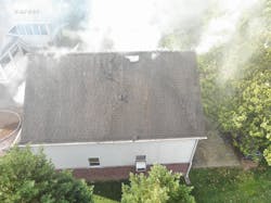 The 360-degree overhead view that the Franklin, TN, Fire Department’s (FFD) drones provide helps incident commanders to continuously monitor roofline heat conditions. The 360-degree overhead view that the Franklin, TN, Fire Department’s (FFD) drones provide helps incident commanders to continuously monitor roofline heat conditions.