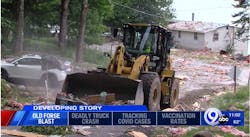 Workers clean up the debris after a home exploded in Old Forge, sparking a state of emergency Friday. Workers clean up the debris after a home exploded in Old Forge, sparking a state of emergency Friday.