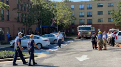 Baltimore County fire crews on the scene of a fire that injured several residents of St. Luke's Place, a Catholic Charities Senior Community, on Wednesday, Sept. 15, 2021.
