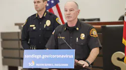 San Diego City Fire Rescue Department chief Colin Stowell at a press conference last year.