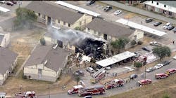 A Dallas apartment building smolders after a gas explosion tore through the building on Wednesday Sept. 29, 2021. A Dallas apartment building smolders after a gas explosion tore through the building on Wednesday Sept. 29, 2021.