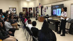 Beaufort County Emergency Medical Services personnel talk about the human body and expected injuries after a vehicle collision. To make the presentation real-life, presenters discuss their personal experiences of responding to collisions, treating injuries and handling fatalities. Beaufort County Emergency Medical Services personnel talk about the human body and expected injuries after a vehicle collision. To make the presentation real-life, presenters discuss their personal experiences of responding to collisions, treating injuries and handling fatalities.