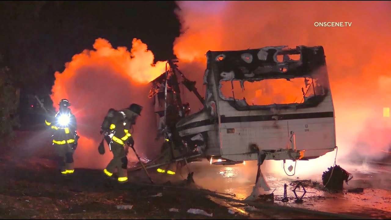 Watch CA Firefighters Knock Down RV Fire | Firehouse