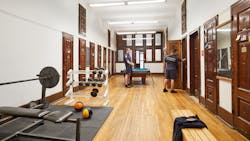 The locker room after the renovation. The locker room after the renovation.