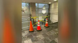 Area inside University of Pittsburgh hall closed off to students after fire extinguisher explodes.