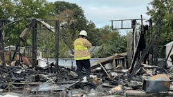 The aftermath of a suspected gas explosion that leveled a home in Edgewood, MD, on Sunday, Oct. 10, 2021. The aftermath of a suspected gas explosion that leveled a home in Edgewood, MD, on Sunday, Oct. 10, 2021.