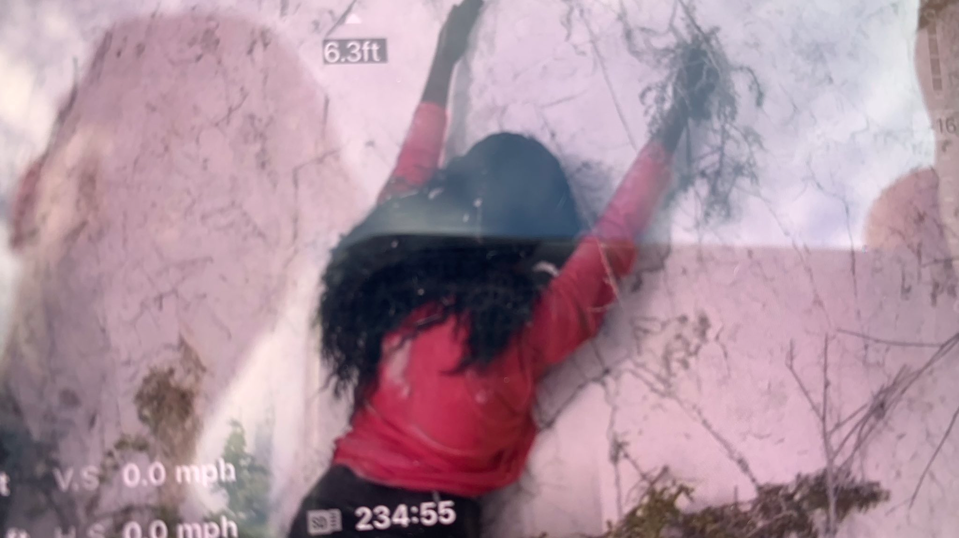 A movie mannequin dangling from rocks that resulted in a Santa Barbara County rescue team being called out on Monday, Oct. 4, 2021.
