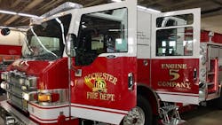 The Rochester Fire Department's Engine 5, which features green idle reduction technology. The Rochester Fire Department's Engine 5, which features green idle reduction technology.
