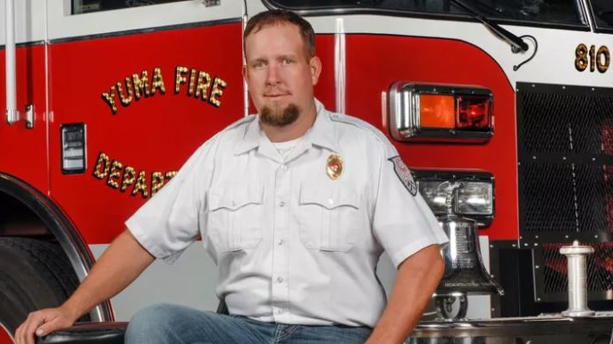 Yuma, CO, firefighter Darcy Stallings.