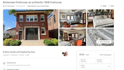 The listing for the former Cedar Rapid fire station turned into an AirBNB rental. The listing for the former Cedar Rapid fire station turned into an AirBNB rental.