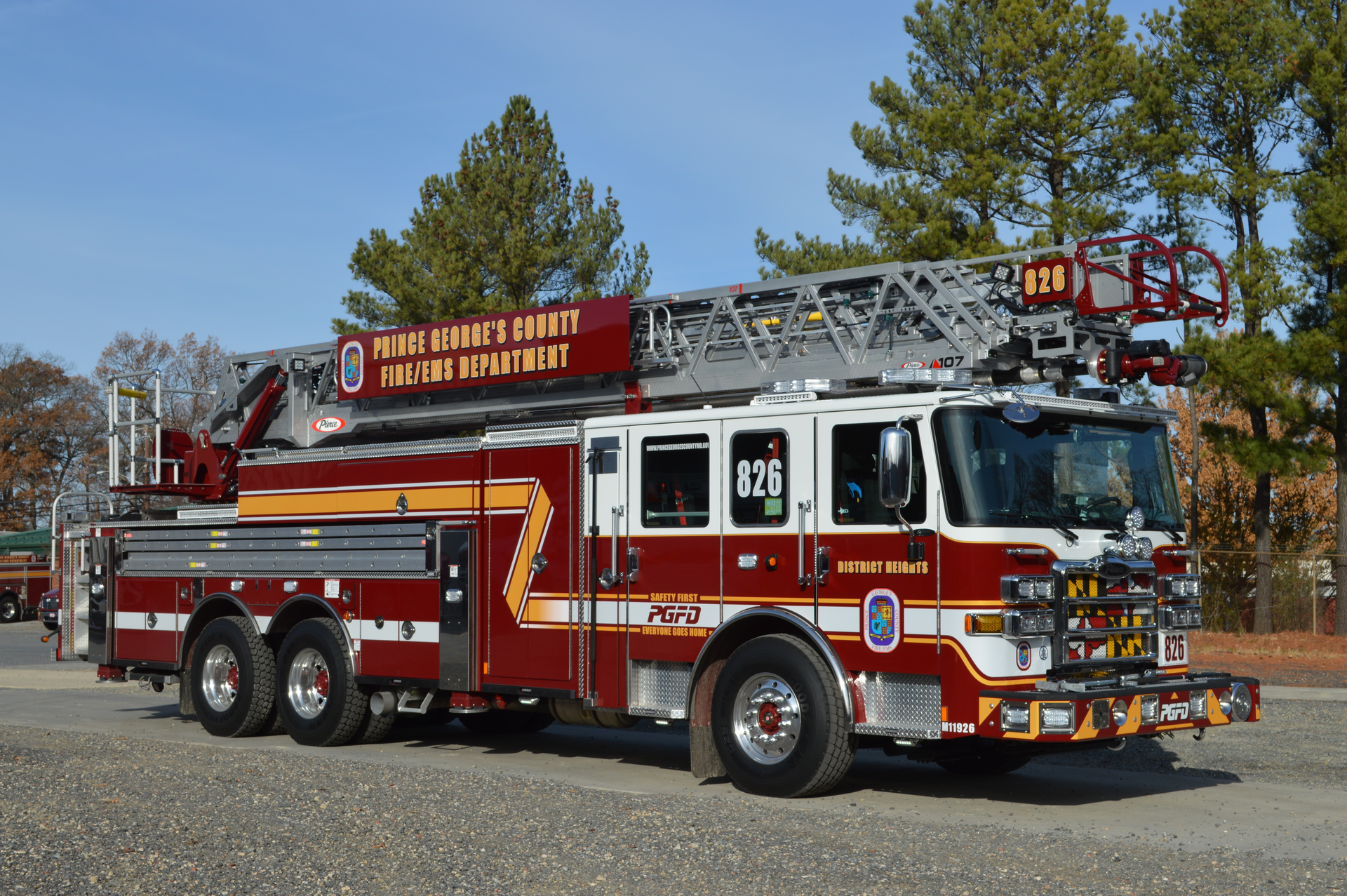 The Prince George&rsquo;s County, MD, Fire/EMS Department developed a standard design for its rear-mount aerial ladders. It incorporates a wide array of portable ground ladders and chassis components, which permits the department&rsquo;s Apparatus Maintenance Division to minimize vehicle downtime.