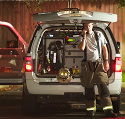 A solid, stationary command center that has multiple mobile radios, a command board and other fireground support equipment, including extra portable radios, is vital to a competent ICS. A solid, stationary command center that has multiple mobile radios, a command board and other fireground support equipment, including extra portable radios, is vital to a competent ICS.