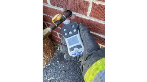 A four-gas meter&rsquo;s typical monitoring capability (oxygen, hydrogen sulfide, explosive/flammable limits and carbon monoxide) serves as a mainstay for fire department response to a call for a potential gas leak.