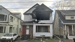 A two-family home that was damaged by fire in Syracuse, NY, on Monday, Nov. 22, 2021. A two-family home that was damaged by fire in Syracuse, NY, on Monday, Nov. 22, 2021.