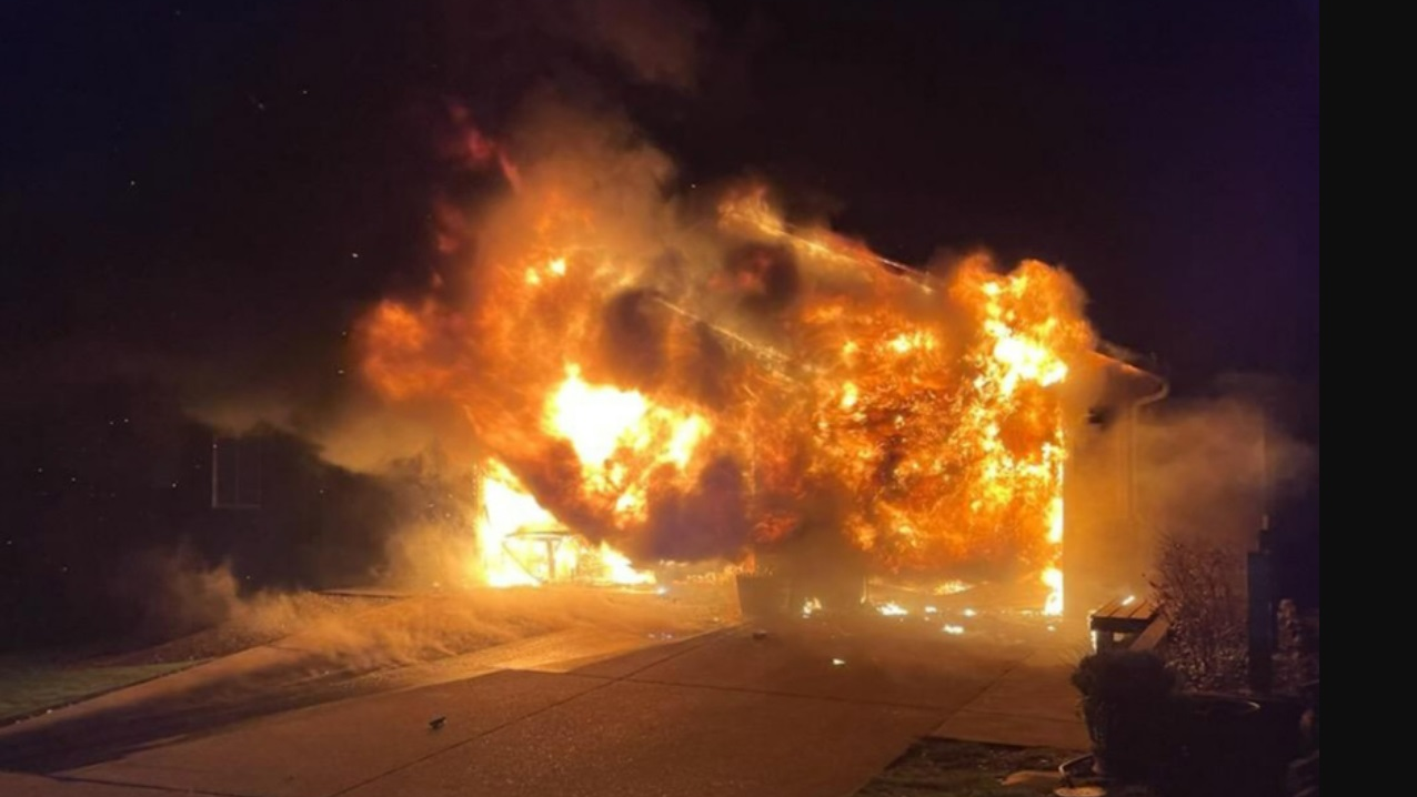 Camas-Washougal firefighters arrived to find a fully-involved garage fire with extension into the home.
