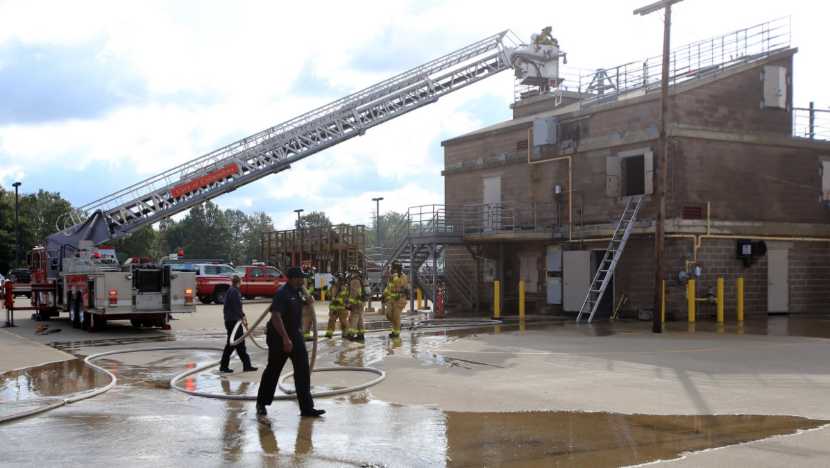 Potential candidates go through evolutions at &ldquo;Get Fire Ready&rdquo; hosted by Columbus Division of Fire.