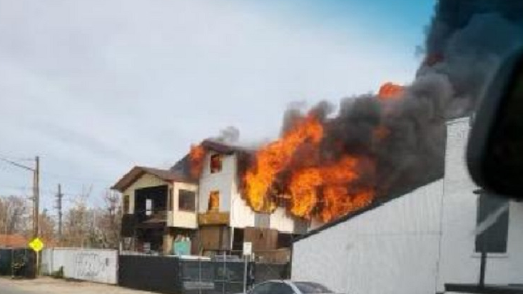 Denver firefighters battled fire in multiple buildings on Tuesday, Nov. 16, 2021.