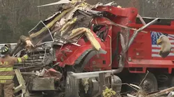 An Egg Harbor, NJ, resident suffered minor injuries after a dump truck veered into his house on Nov. 22, 2021.