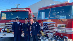 North Massapequa Fire Deartment members stand in front of their two refurbished Pierce engines. North Massapequa Fire Deartment members stand in front of their two refurbished Pierce engines.