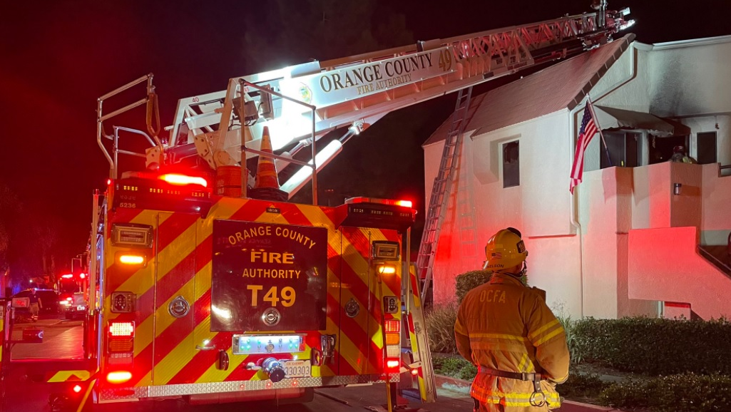 Firefighters rescue an adult male using a personal thermal imaging device on Nov. 22, 2021.