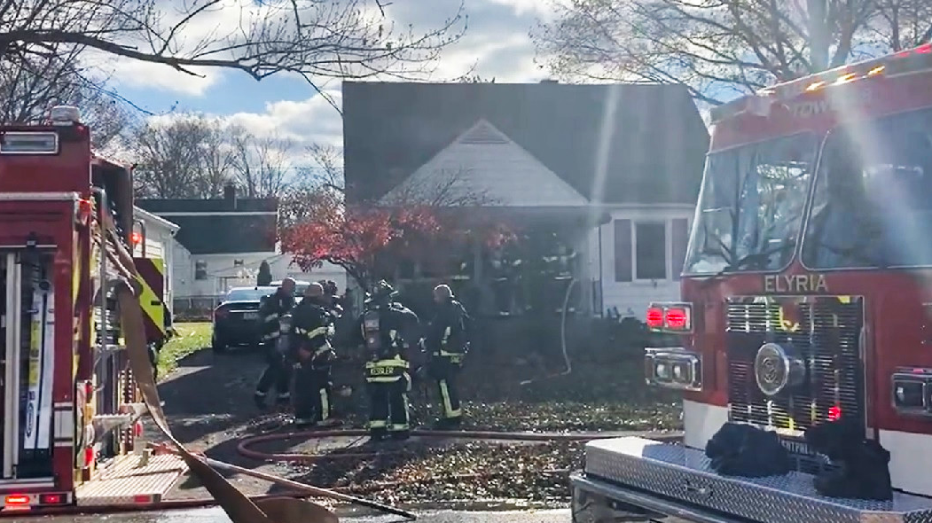 Fire crews struggled to locate a fire victim in a home with hoarding conditions in Elyria, OH, on Nov. 23, 2021.