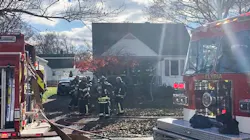 Fire crews struggled to locate a fire victim in a home with hoarding conditions in Elyria, OH, on Nov. 23, 2021.