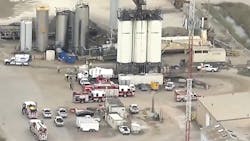 Oklahoma City firefighters on scene at a fatal industrial accident on Tuesday, Nov 2, 2021. Oklahoma City firefighters on scene at a fatal industrial accident on Tuesday, Nov 2, 2021.