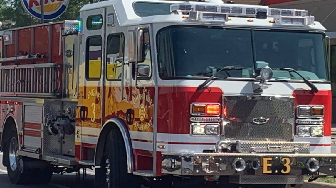 Omaha Engine 3 was involved in a serious accident requiring extrication, sending two people to the hospital.