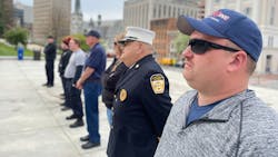 Volunteer firefighters from around Pennsylvania gathered at the state Capitol in April for a rally, calling for the passage of legislation that would give them greater fundraising flexibility during the coronavirus pandemic. Volunteer firefighters from around Pennsylvania gathered at the state Capitol in April for a rally, calling for the passage of legislation that would give them greater fundraising flexibility during the coronavirus pandemic.
