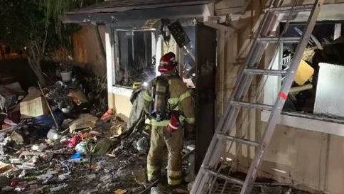 Firefighters had to navigate significant hoarder conditions before locating a deceased woman during an apartment fire in San Juan Capistrano, CA, on Tuesday, Nov. 2, 2021.