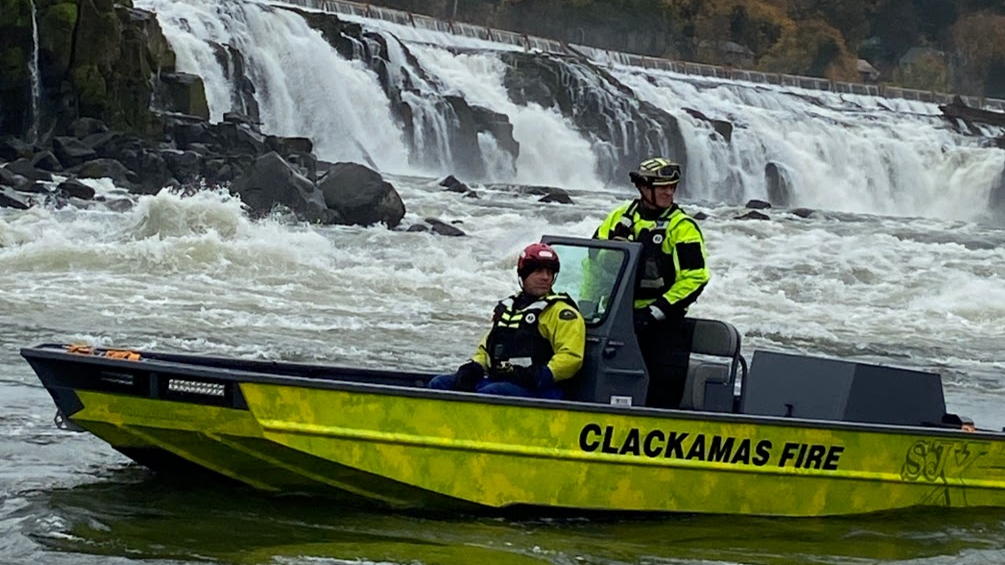 The new SJX swift water rescue craft recently delivered to Clackamas Fire District #1.