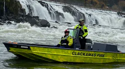 The new SJX swift water rescue craft recently delivered to Clackamas Fire District #1.