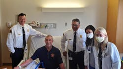 Dallas firefighter Ronald Hall being discharged from Zale Lipshy Pavilion rehabilitation center on Tuesday, Nov. 9, 2021. Dallas firefighter Ronald Hall being discharged from Zale Lipshy Pavilion rehabilitation center on Tuesday, Nov. 9, 2021.