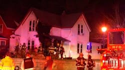 Firefighters on scene after dousing a duplex fire that critically injured a man in Minneapolis on Monday, Nov. 8, 2021. Firefighters on scene after dousing a duplex fire that critically injured a man in Minneapolis on Monday, Nov. 8, 2021.
