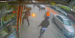 Suspect caught on surveillance video throwing a Molotov cocktail into a New York deli on Oct. 30, 2021 Suspect caught on surveillance video throwing a Molotov cocktail into a New York deli on Oct. 30, 2021