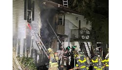 Firefighters operating at a dwelling fire in Fogelsville. Firefighters operating at a dwelling fire in Fogelsville.