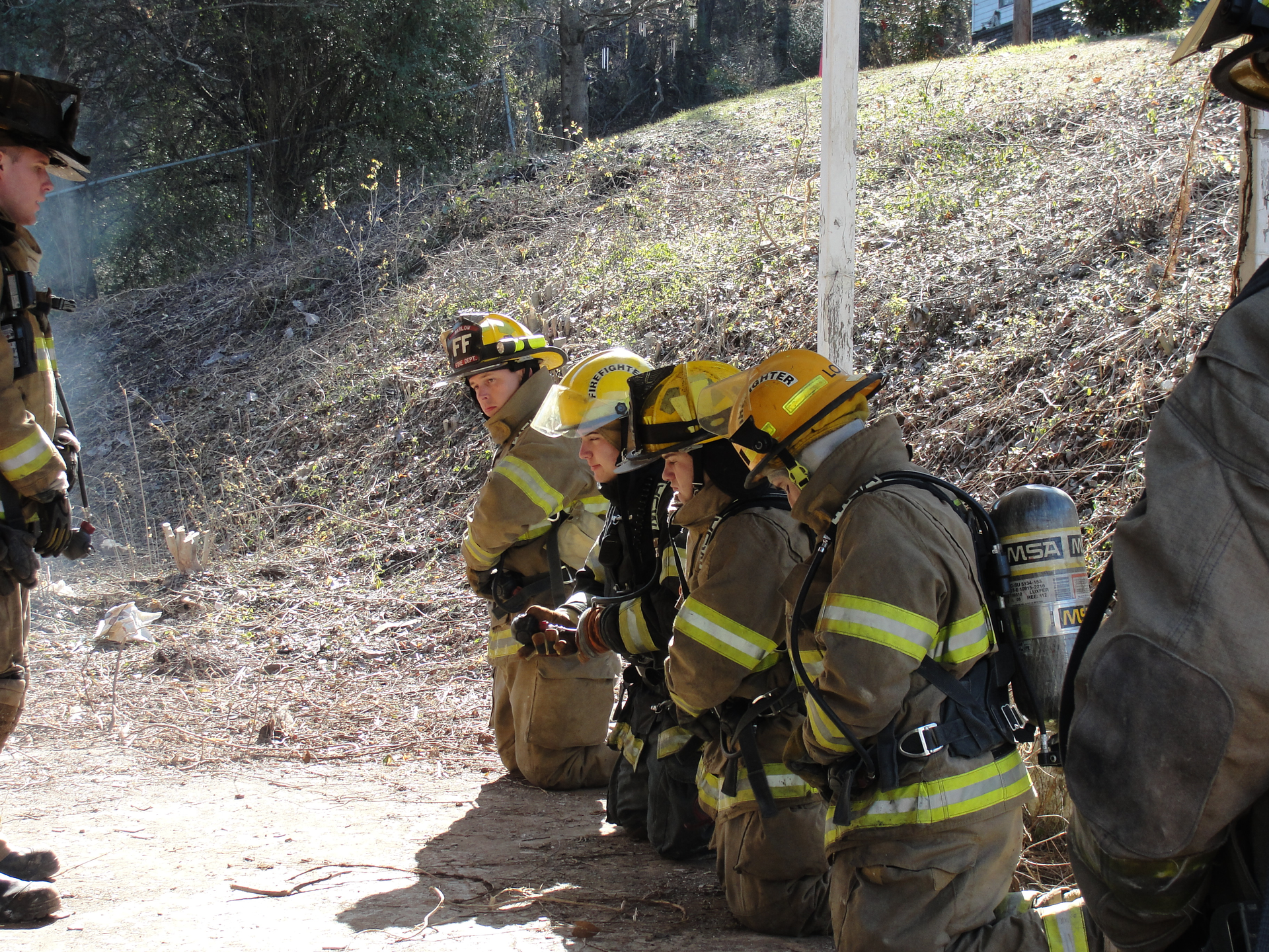 New recruit fire training that&rsquo;s part of a firefighter&rsquo;s initial professional development training.