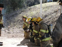 New recruit fire training that’s part of a firefighter’s initial professional development training.